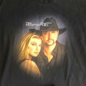RARE VINTAGE Tim McGraw Faith Hill Concert T-shirt